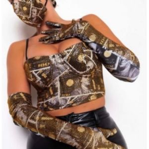 AKIRA Cash Rules Rhinestone Corset